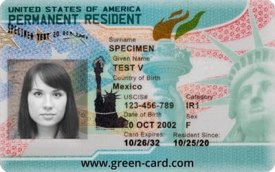 Green Card Design front view